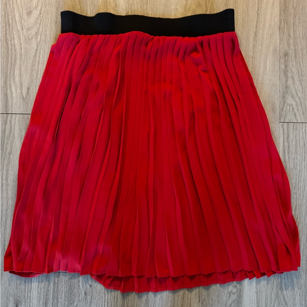 Sugarlips Scarlet Pleated Midi Skirt